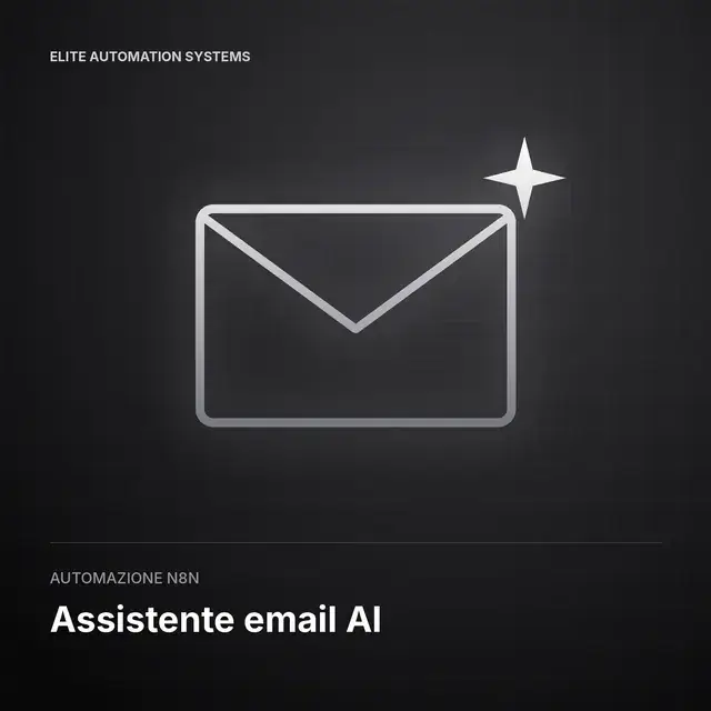 Assistente email AI: busta con scintilla di intelligenza artificiale